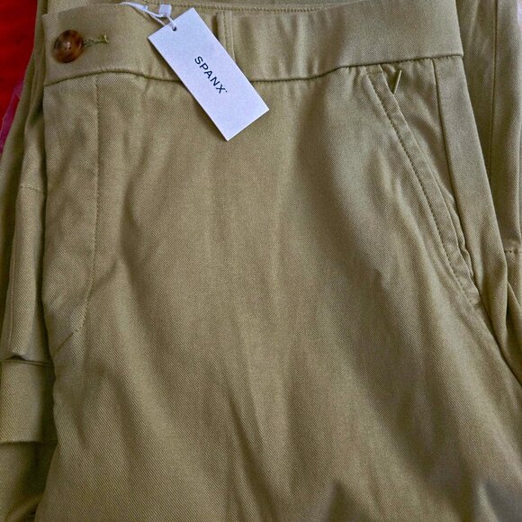 SPANX supersmooth™ Stretch Twill Cropped Wide Leg Pant Cypress / Tall / 2X - Picture 1 of 3